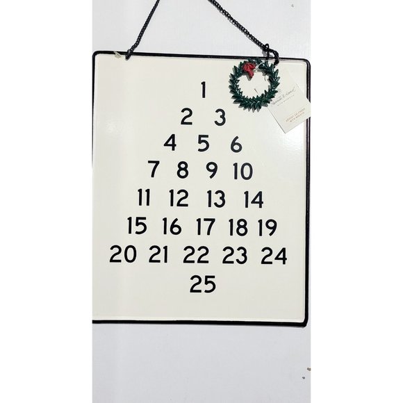 Hearth & Hand Magnolia Christmas Metal Advent Calendar Wreath Magnet 16x13" - Picture 3 of 3